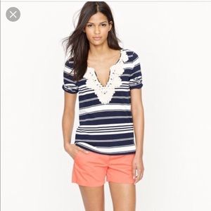 J.Crew Rope Detailing Short Sleeve Shirt